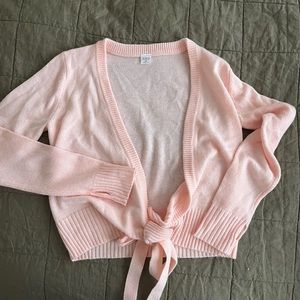 Balletcore Bloch Soft Ballet Pink Wrap Sweater, Authentic Dancewear, Size Medium